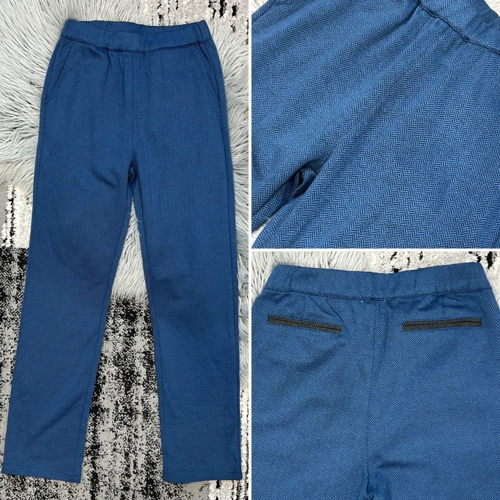 Frenchie Mini Couture Youth Blue Stretch Soft Suit Pants Size 10Y NEW